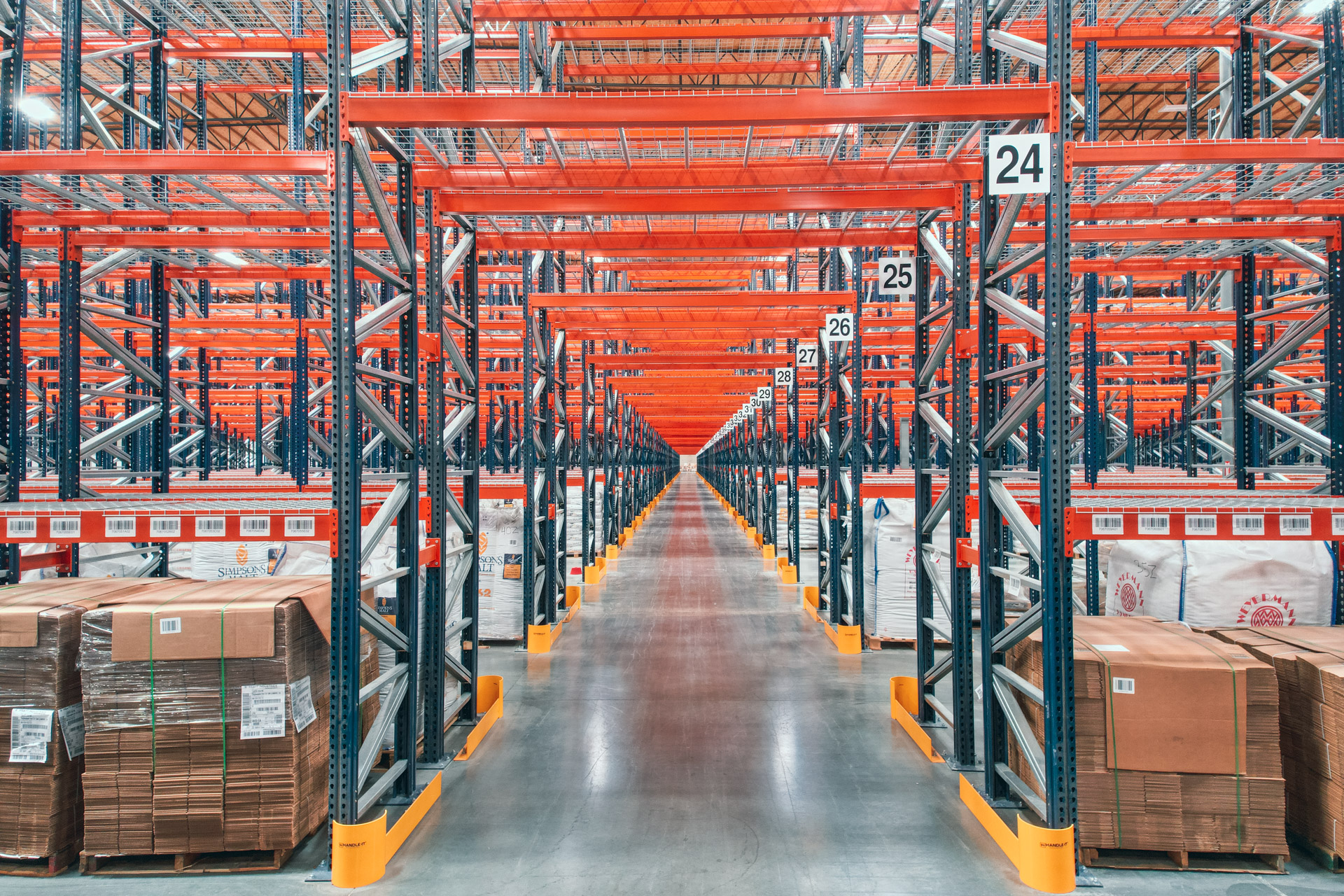 Industrial pallet racking installation in Poway warehouse
