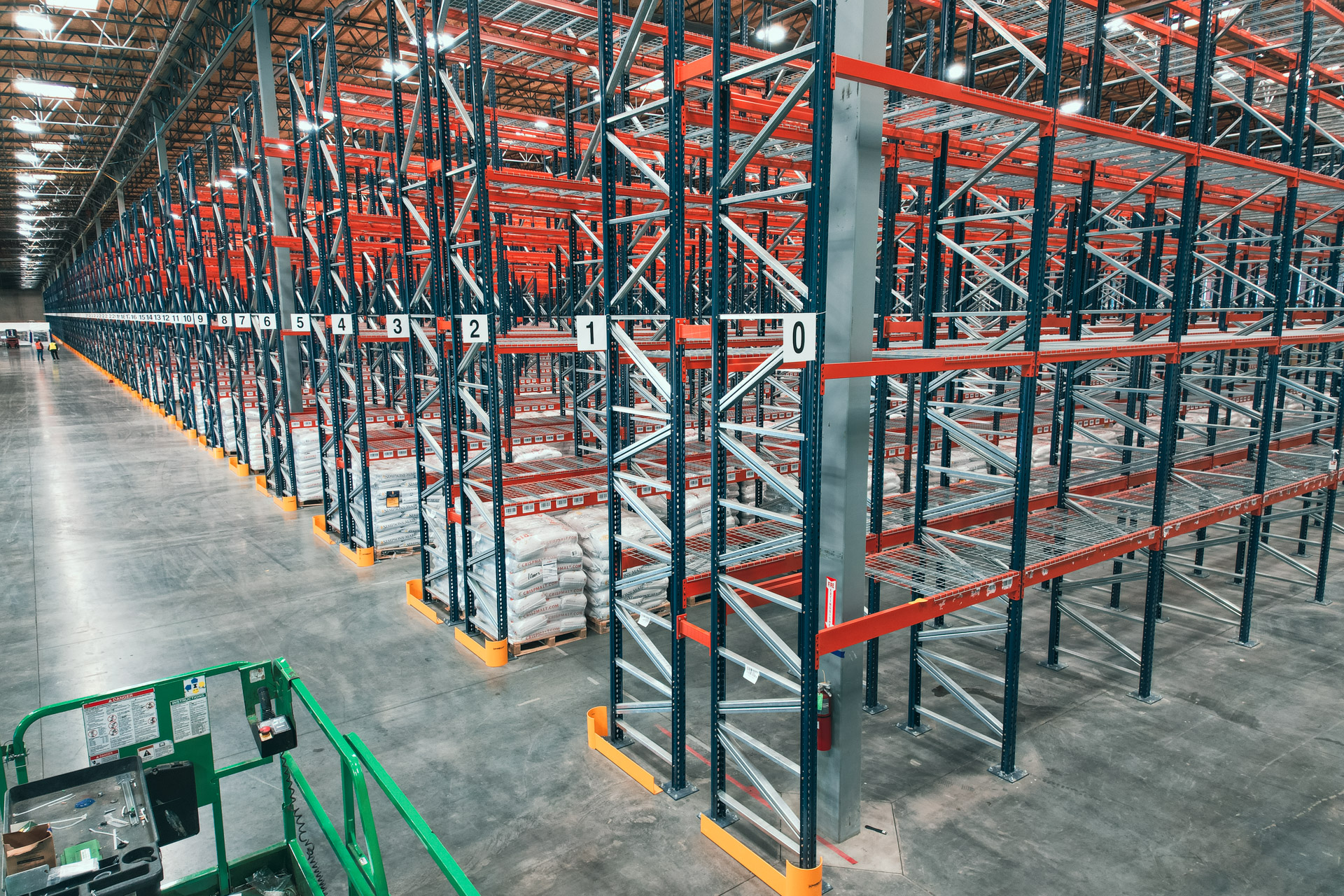 Warehouse pallet rack installation in San Diego, California